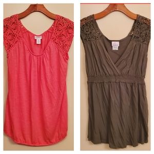 MOTHERHOOD 2 maternity tops SIZE M